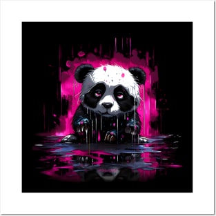 Sad Panda, cartoon, Splash Posters and Art